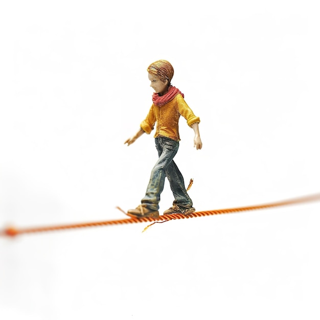 Jogo de Equilíbrio Tightrope Walker isolado em fundo branco