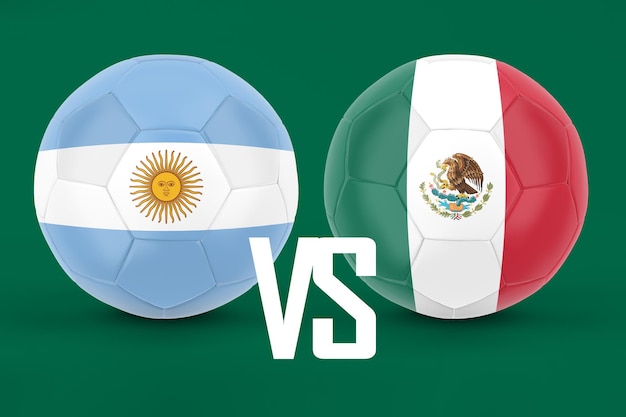 Jogo de futebol Argentina x México