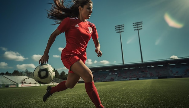 Jogo de futebol feminino no campo de futebol fotografia editorial Jogos de futebol