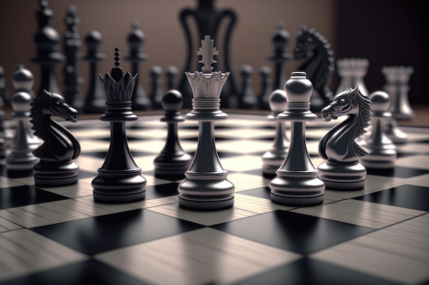 A abertura do xadrez se move entre as peças pretas e brancas. Estratégia de  xadrez empresarial e tomada de decisão, Banco de Video - Envato Elements