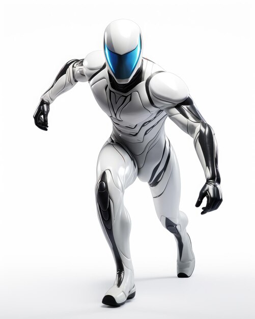 Foto jogo futurista de ficção científica 3d design de personagem avatar de robô ciborgue inspirado em fortnite e star wars