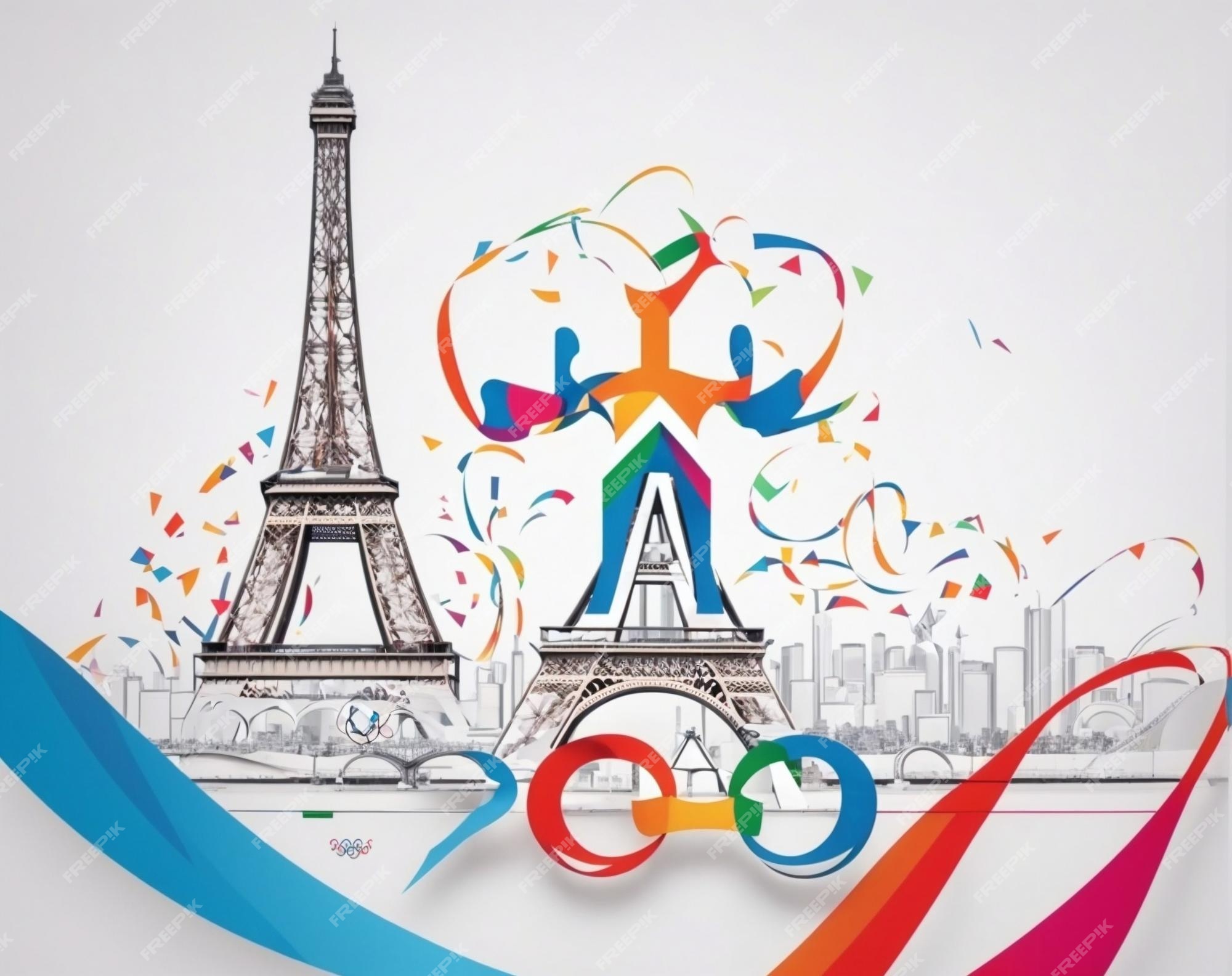 Jogo olímpico paris 2024 fundo preto