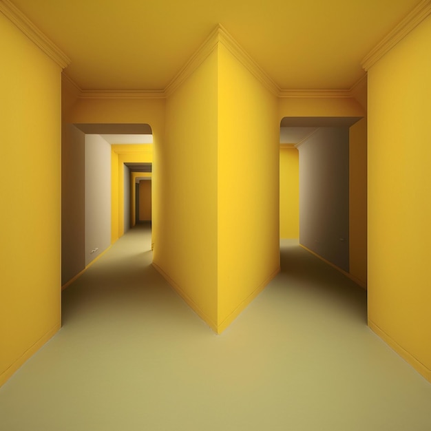 jogo visual de arquitetura de design de interiores minimalista e colorido IA generativa