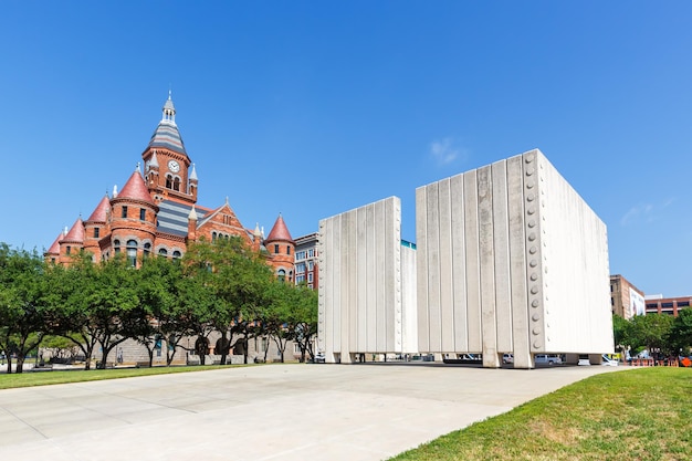 Foto john f. kennedy memorial plaza para jfk y el edificio del tribunal en dallas estados unidos