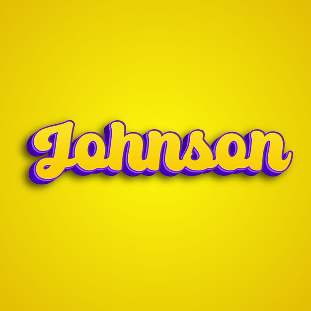 Foto johnson tipografia 3d design amarelo rosa branco fundo foto jpg