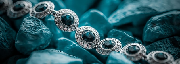 Joias de pulseira de diamantes de luxo e marca de moda