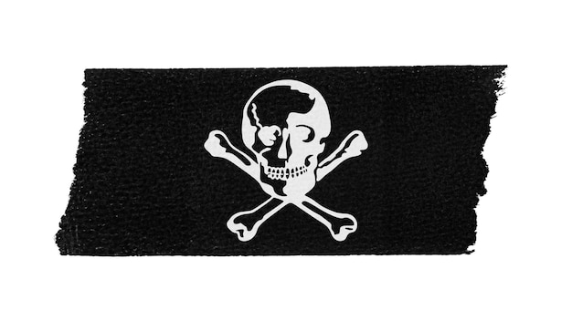 Jolly roger pegatina png cinta washi de fondo transparente
