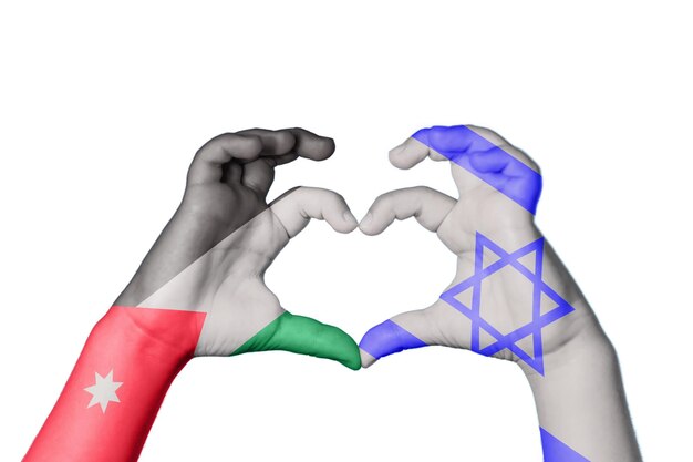 Jordan Israel coração gesto de mão fazendo coração Clipping Path