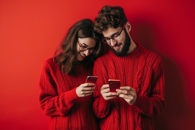 Jovem casal comemora dia dos namorados online