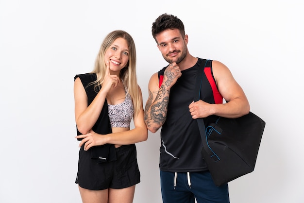 Jovem casal de esportes