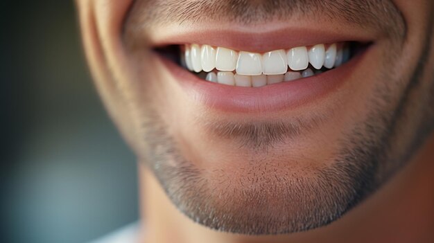 Jovem com dentes bonitos e saudáveis.