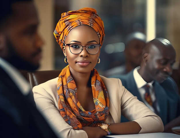 Jovem confiante representando a herança africana