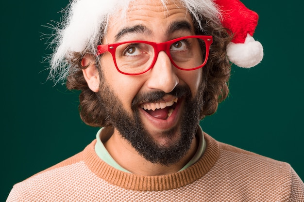 Foto jovem de perto. conceito natal