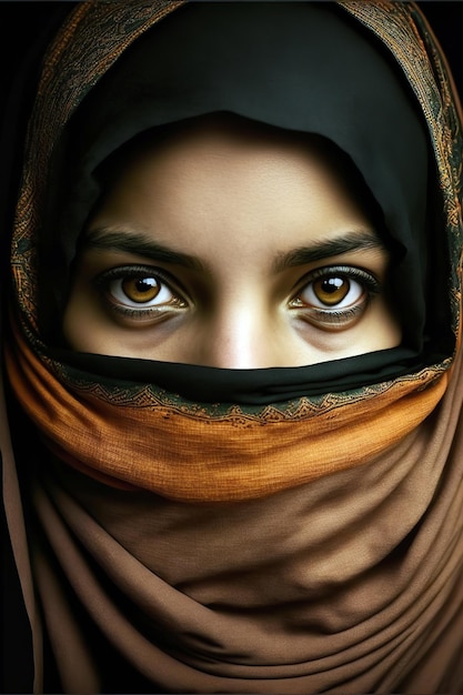 jovem em roupas islam niqab