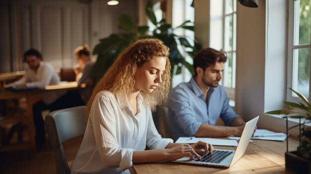 jovem empresa trabalhando juntos no escritório