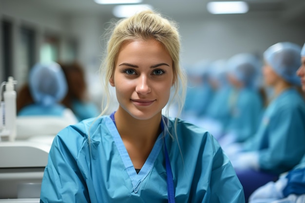 jovem enfermeira no hospital