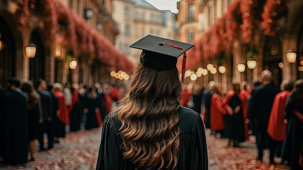 Jovem fica com sua celebração de formatura nas costas