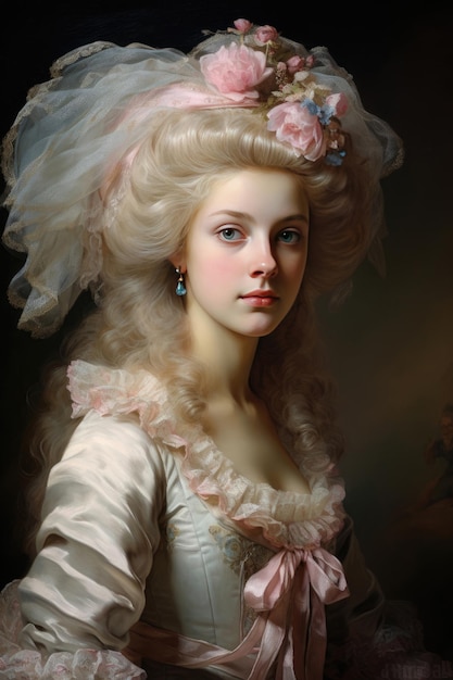 Jovem francesa do século XVIII