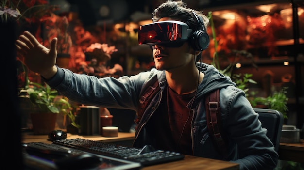 jovem futuro realidade virtual