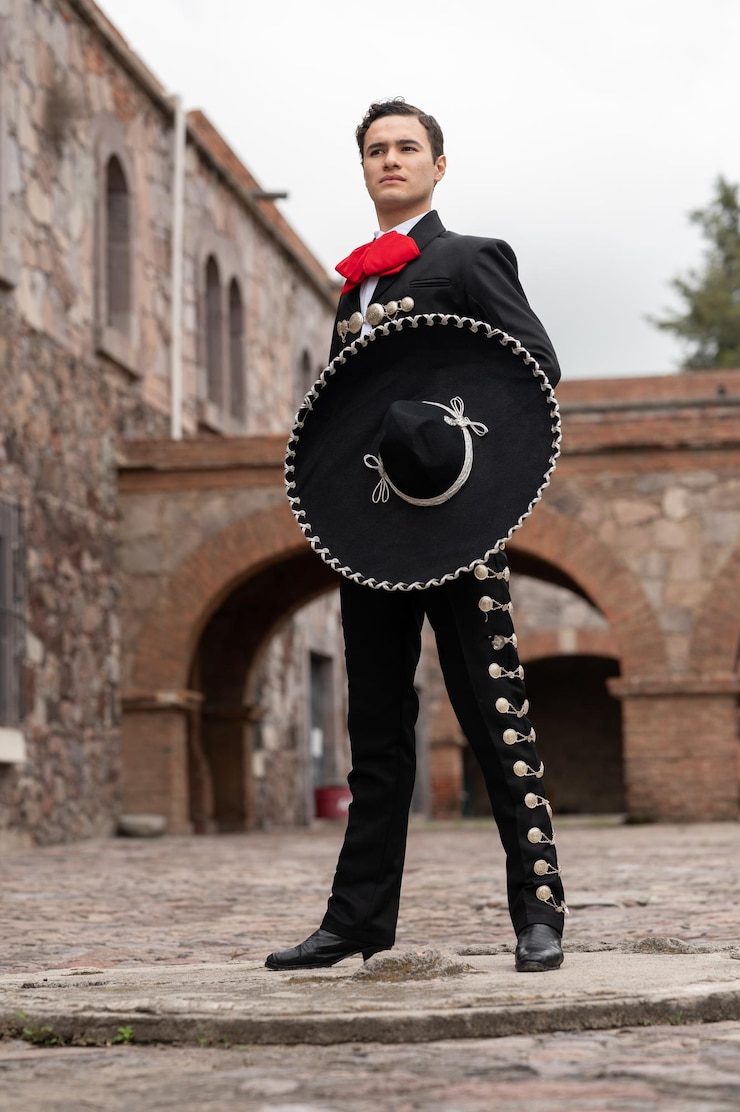 Foto jovem hispânico e homem no dia da independência ou desfile de cinco de maio ou festival cultural