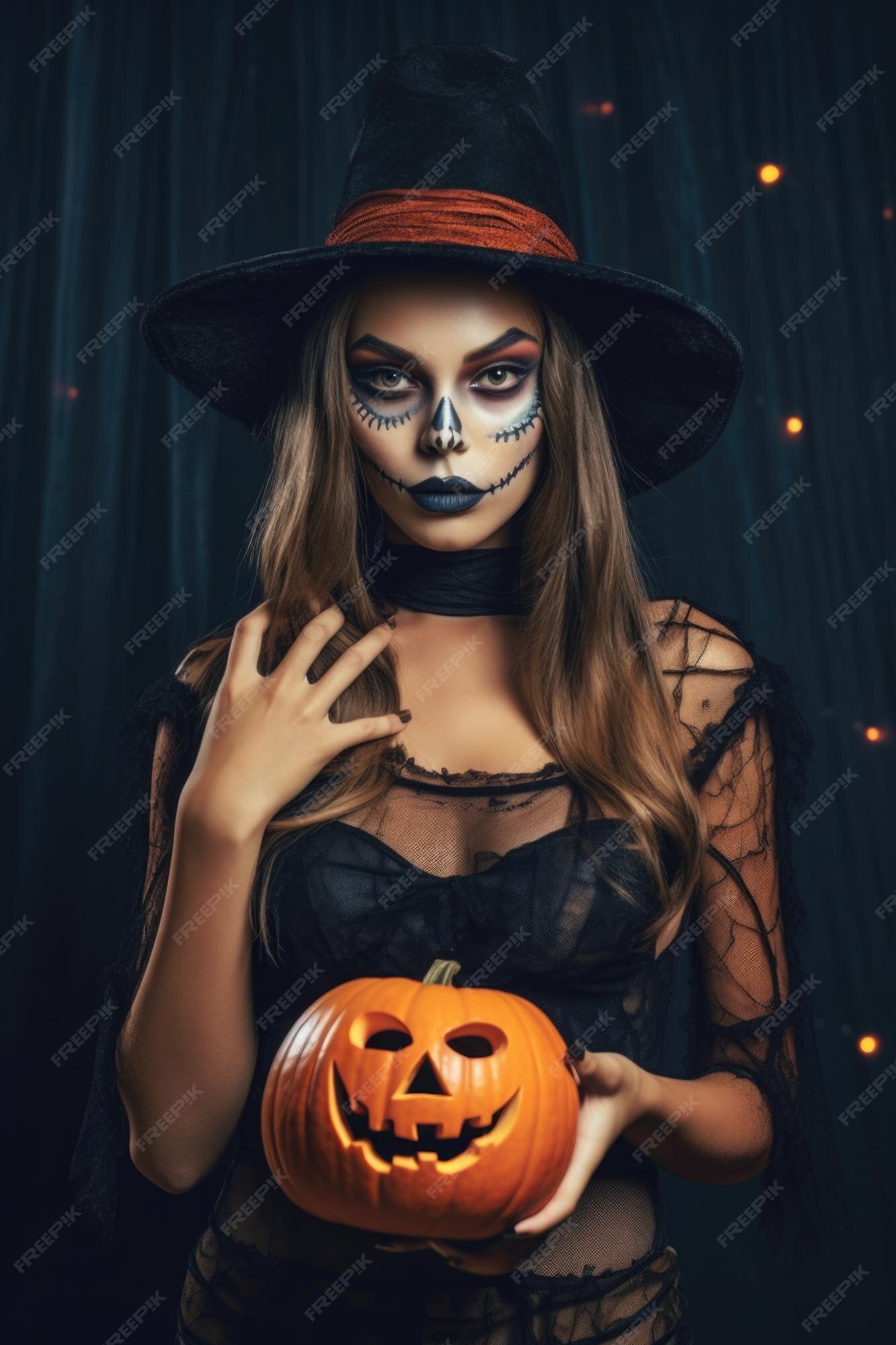 Maquiagem bonita para o Halloween