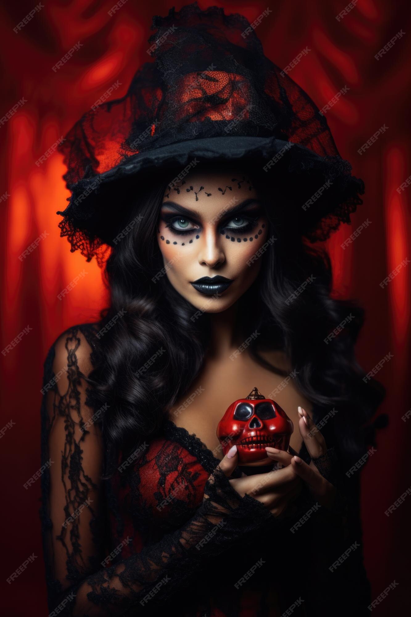 Maquiagem bonita para o Halloween