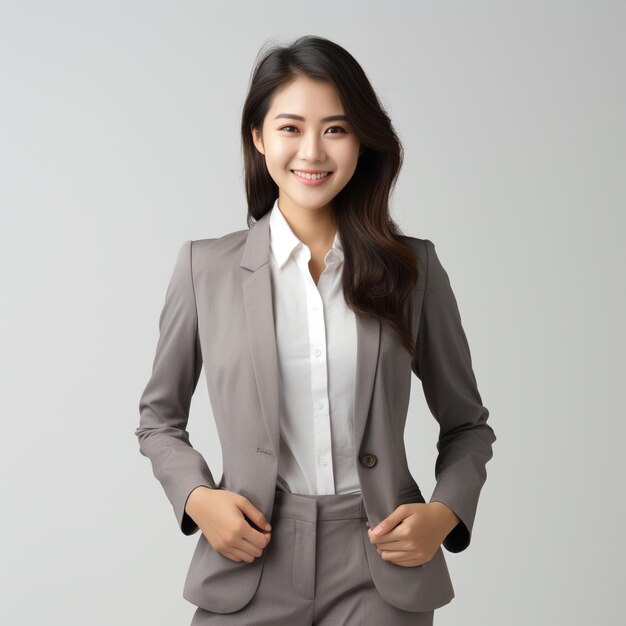 Foto jovem mulher de negócios de fato de escritório