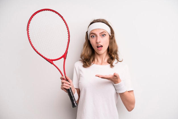 Jovem praticando o conceito de esporte de tênis