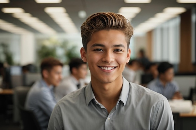 Foto jovem rapaz de 22 anos, sorridente.