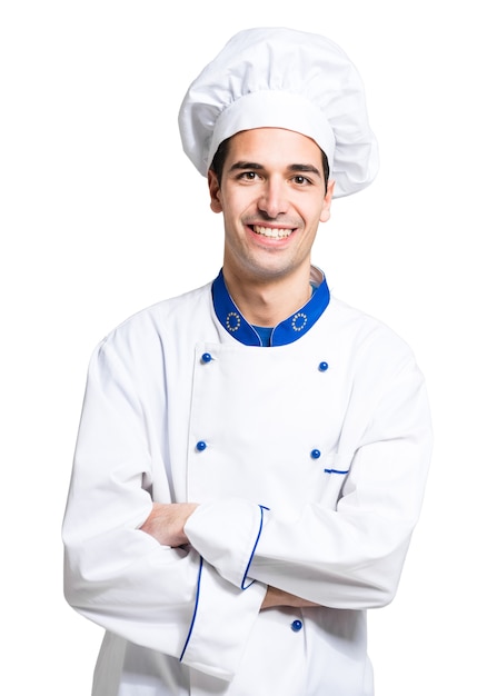 Jovem sorridente chef