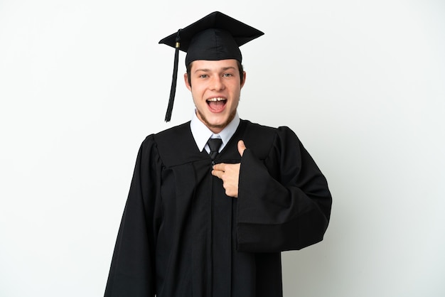 Jovem universitário russo graduado