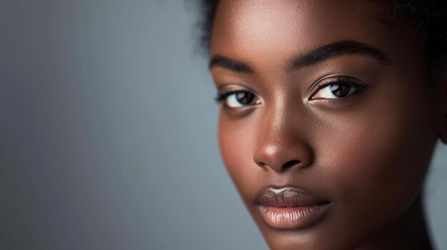 joven afroamericana elegante en un estudio generativo ai