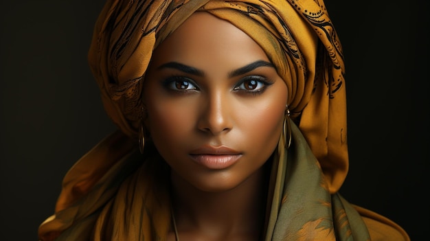 joven y bella mujer afroamericana