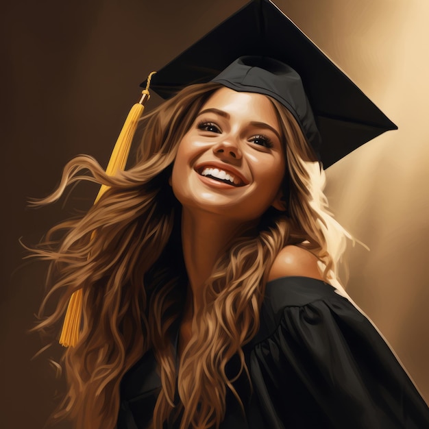 joven celebra el hito de su graduación Un momento de triunfo y felicidad IA generativa