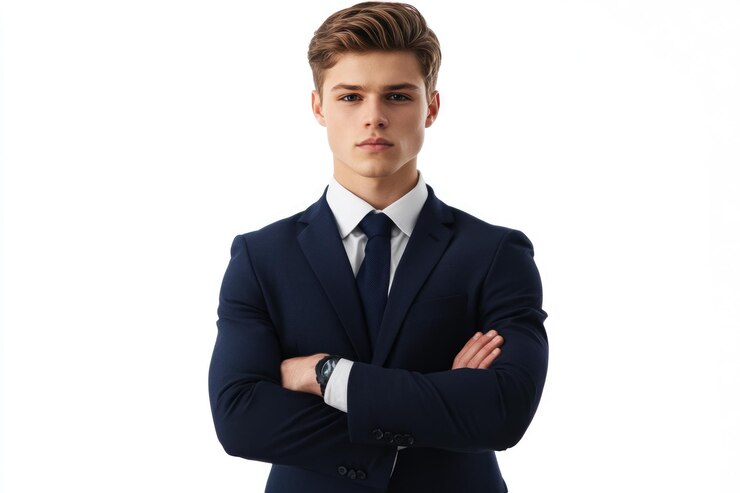joven elegante y guapo aislado