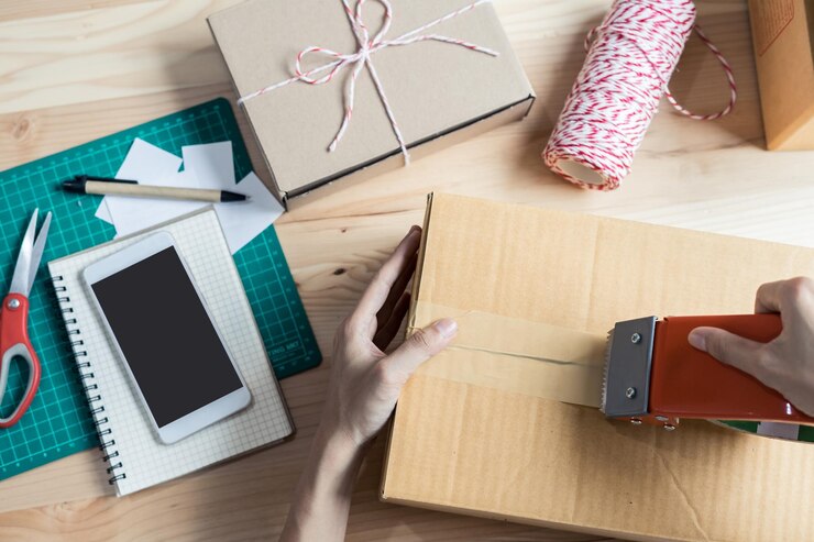 Foto joven empresaria trabajando en casa