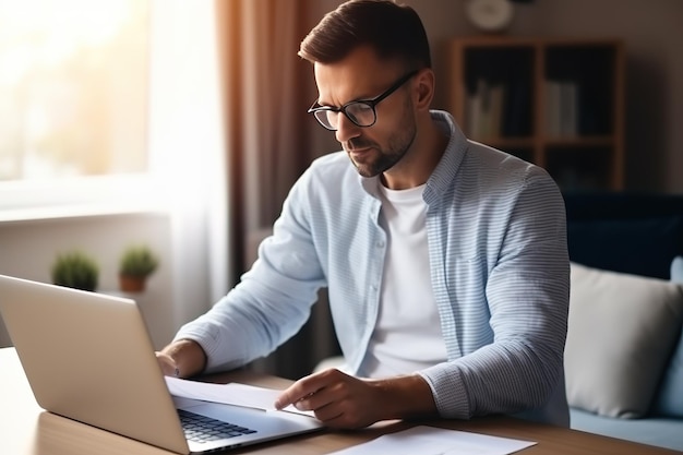 Un joven empresario con traje