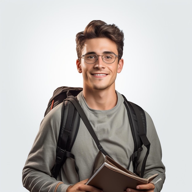 Foto joven estudiante de regreso a la escuela