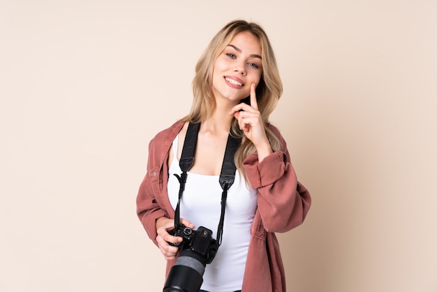 Joven fotógrafo chica