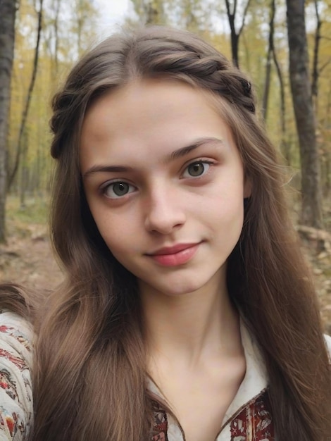 Joven y hermosa modelo eslava