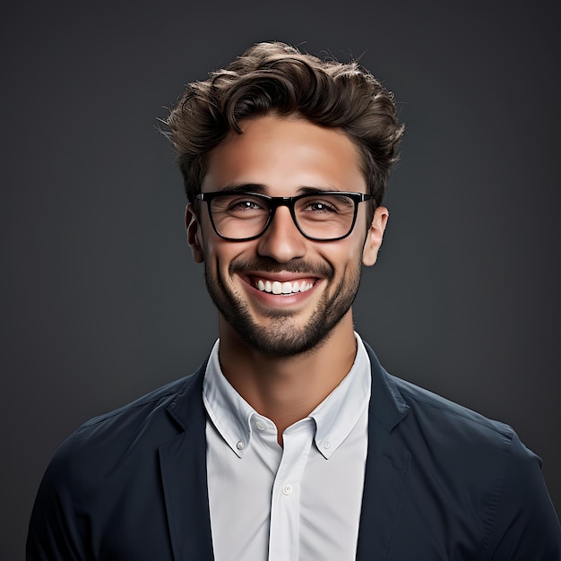 Joven hombre de negocios sonriendo