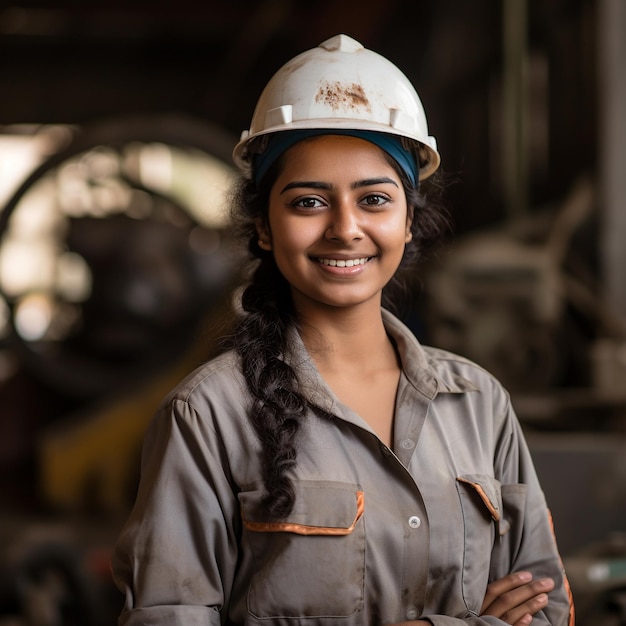 una joven ingeniera india