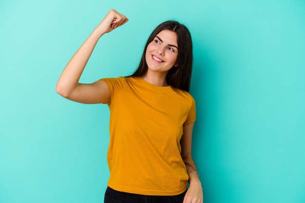 Joven, mujer caucásica, aislado