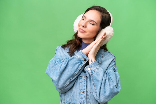 Joven mujer caucásica de origen aislado