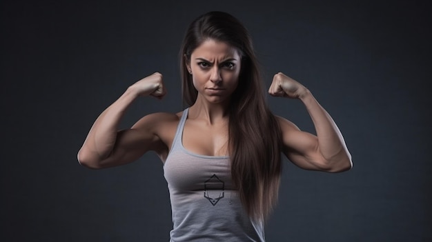 Joven mujer de fitness caucásica haciendo deporte