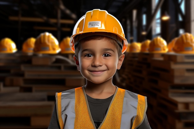 Joven trabajador de la construcción con diligencia trabajando en la construcción de una casa