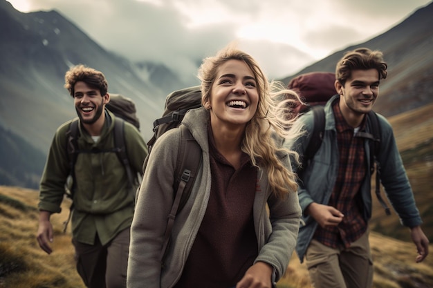 Jóvenes aventureros en la naturaleza