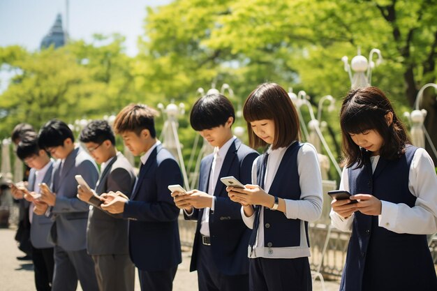 Foto jóvenes japoneses