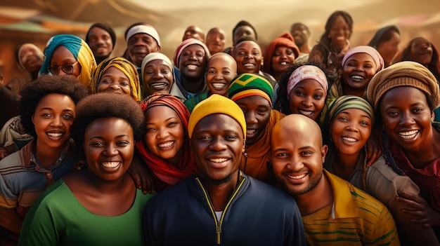 Foto jovens estudantes multiétnicos multiculturais felizes têm uma festa olhando para a câmera sorrindo posando juntos no conceito de tolerância e igualdade racial