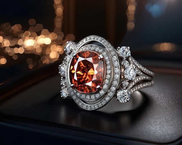Joyas de anillo de boda de plata de lujo y caros con diamantes